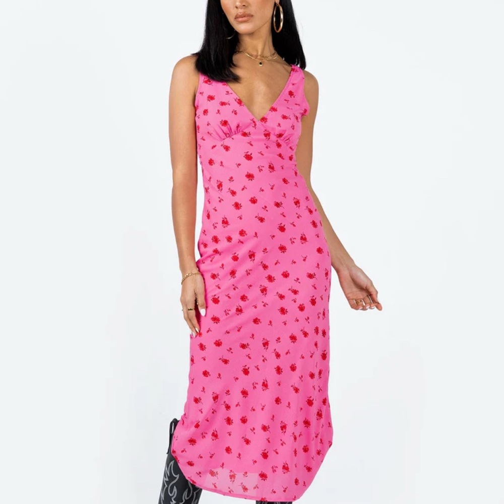 NWOT Princess Polly Pink Floral Midi Dress